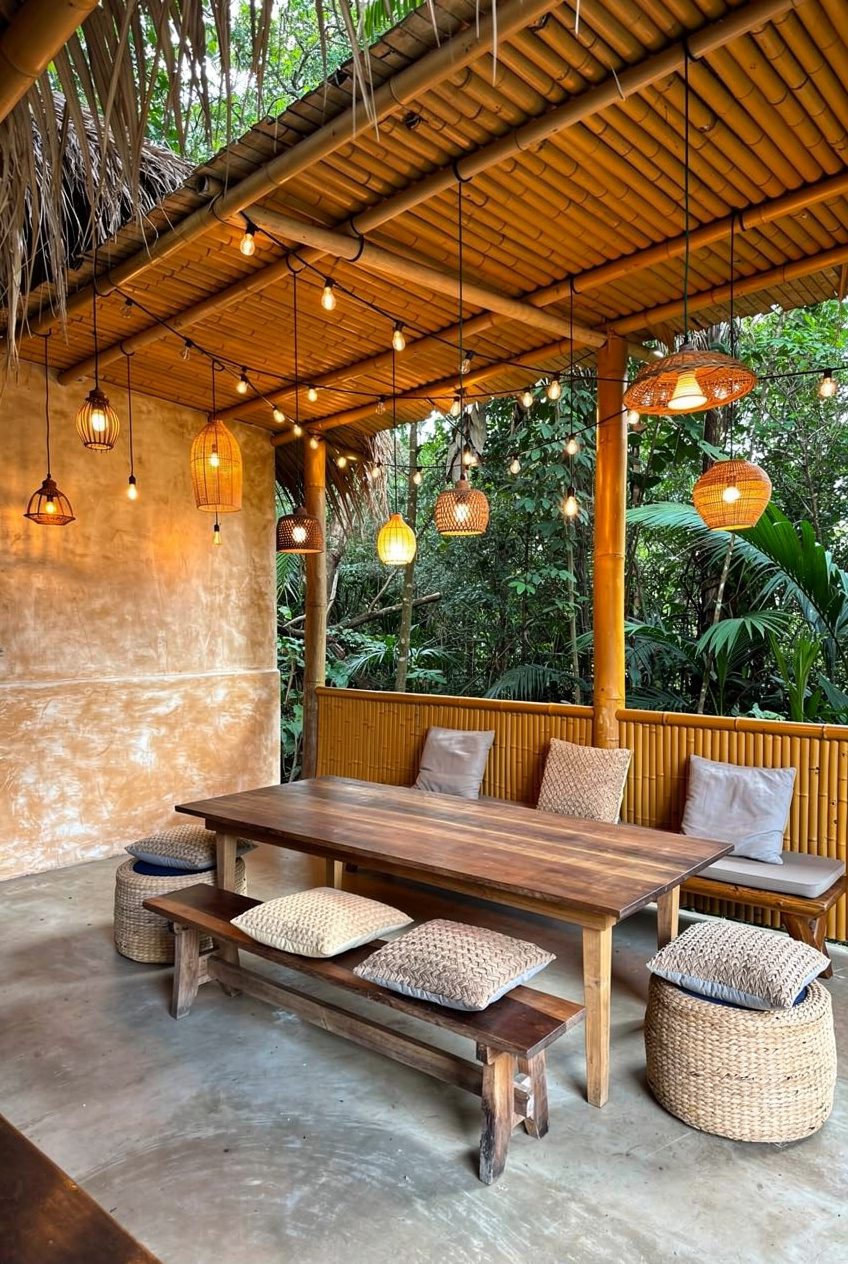 The dining area